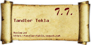 Tandler Tekla névjegykártya